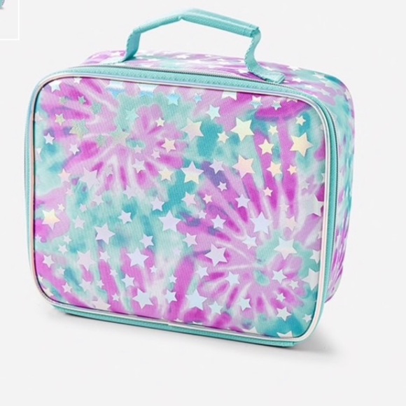 Justice Accessories Nwt Justice Foil Star Tiedye Lunch Box Tote